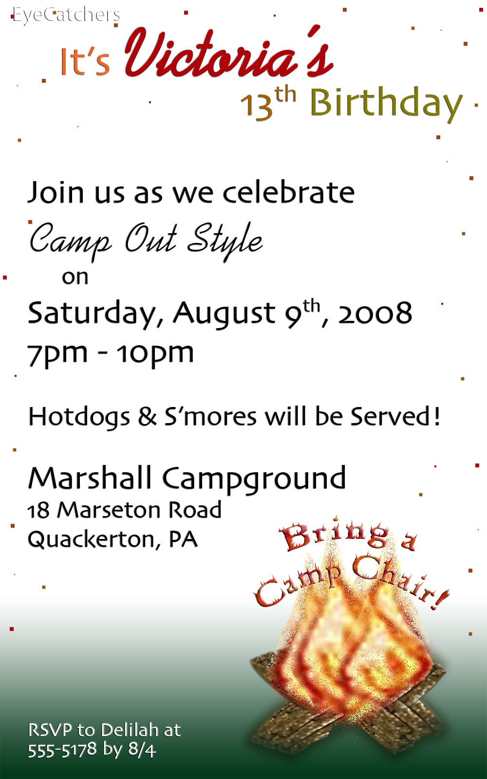 wonderful camp fire invitations the perfect invite for your camping 