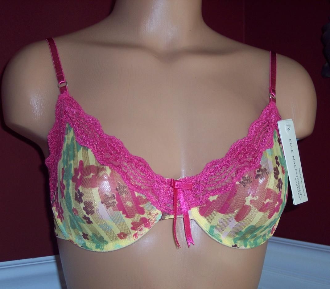 Elle Macpherson Bra Sheer Ribbons E75 328 See Through