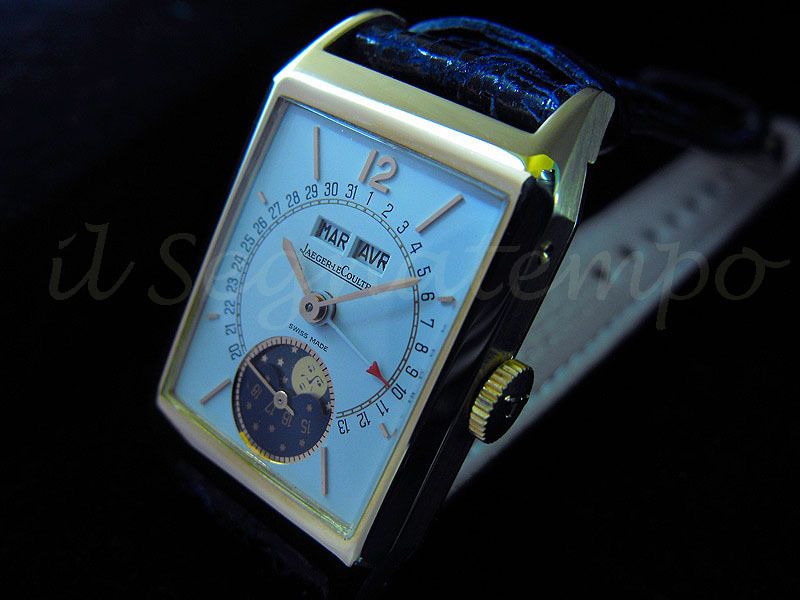 JAEGER LeCOULTRE 18K Yellow Gold Calendar Moon Limited Edit Watch Ref 