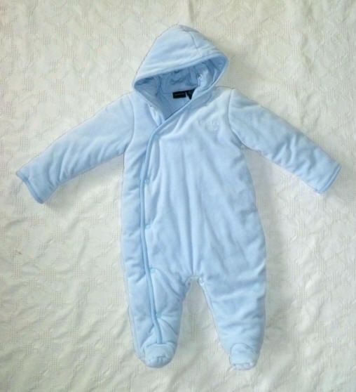 Cozy designer CALVIN KLEIN JEANS snowsuit infant 24 mo. bunting boys 