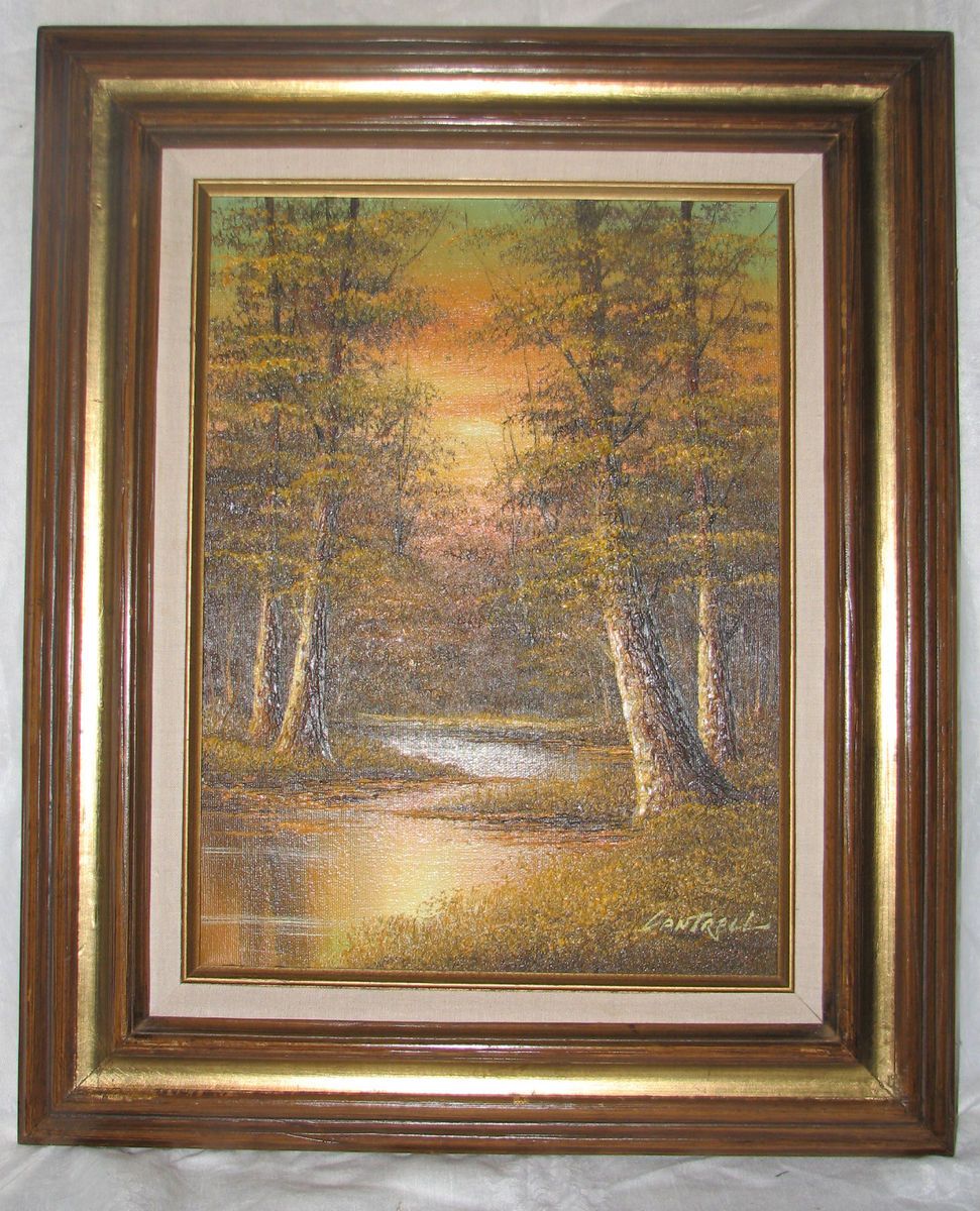CANTRELL ORIGINAL OIL ON CANVAS Fall Scene SIGNED