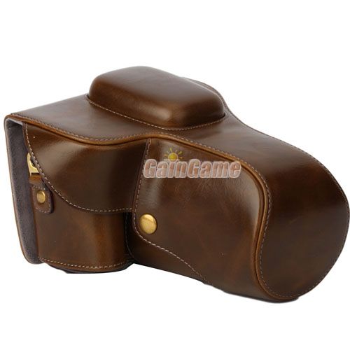 pro leather case bag for canon eos digital rebel t3 t2i t1i 18 55mm 