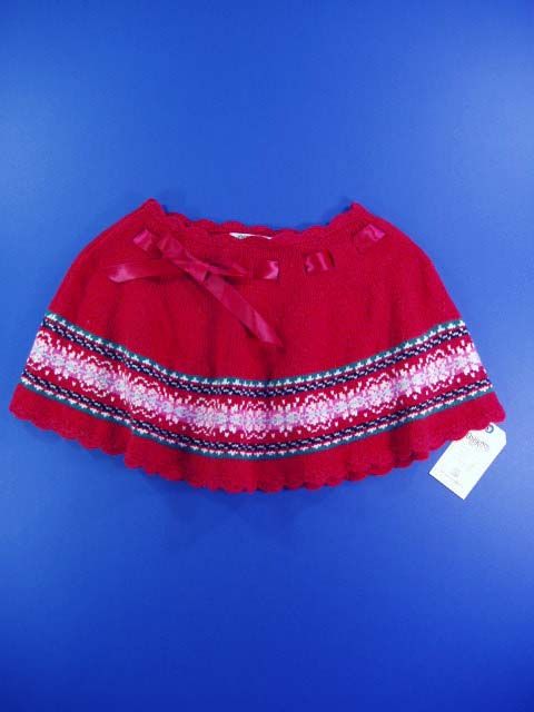 Girls OshKosh Red Fair Isle Sweater Poncho Cape 4T NWT