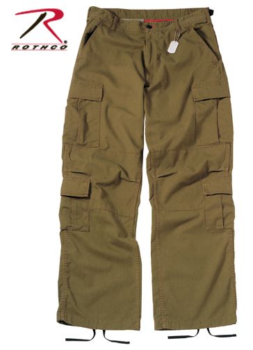 vintage paratrooper fatigues russet brown cargo pants