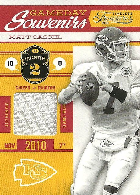   Treasures Game Day Souvenirs Matt Cassel Jersey 250 2nd Quarter