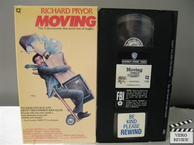 Moving VHS 1988 Richard Pryor Dana Carvey 085391178934