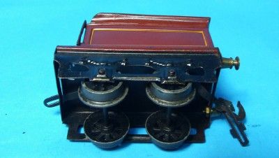 Carette tooled Bassett Lowke O gauge live steam locomotive and tender 