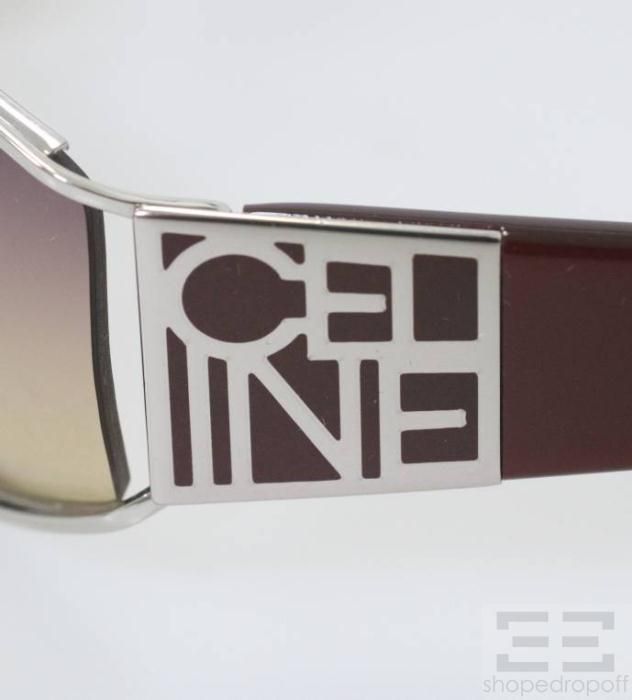 Celine Burgundy Gradient Square Frame Sunglasses SC 1088