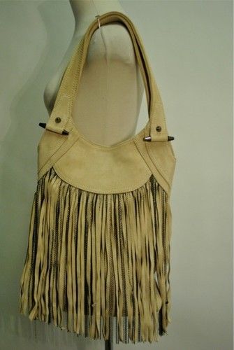 cc skye hobo bag new tan suede chain fringe