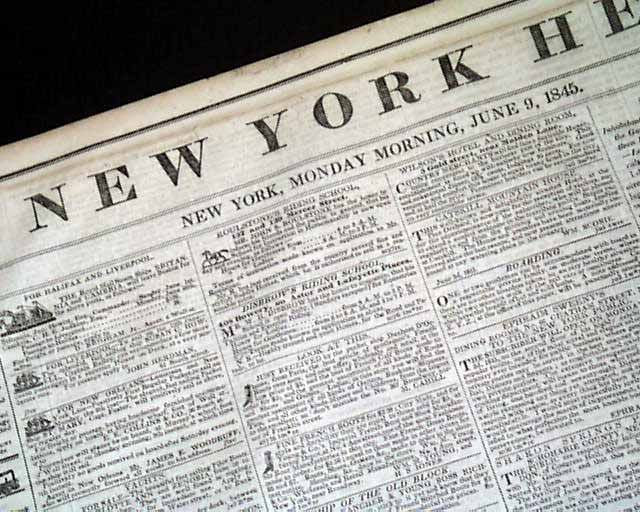 Early Mormons Carthage IL Illinois Trial 1845 Newspaper