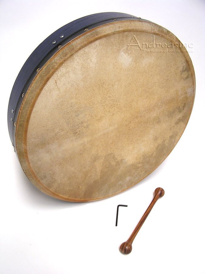   New 18 Large Irish Bodhran Blue Tunable Frame Hand Drum BTN8L