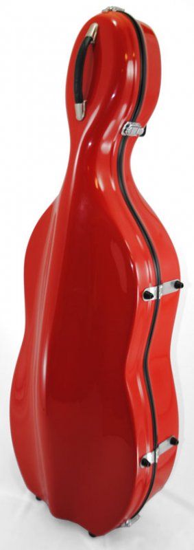 Enthral Acrylic Cello Case Red Black Polish or Maroon