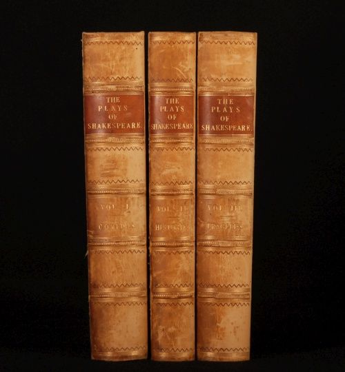 C1875 3 Vols Plays of Shakespeare Ed by Cowden Clarke