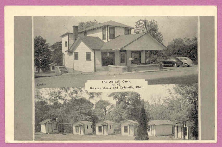 Xenia Ohio Cedarville Ohio Old Mill Camp Rte 42 Diner 1940s 13JH84 