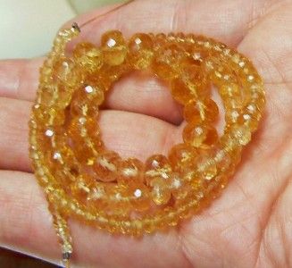 RARE Champaign Imperial Topaz Faceted Beads Full Strand