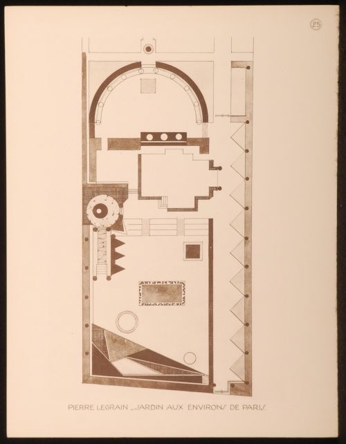 details a portfolio of 40 plates depicting deco gardens released in 