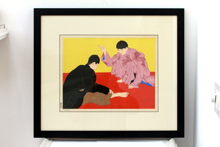 Paul Jacoulet Print Les Joueurs  Chinois