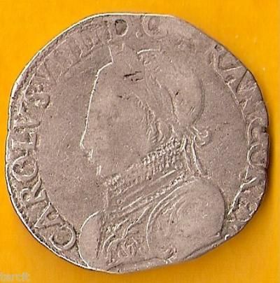 Charles VIIII Teston Argent MDLXVII 1567 La Rochelle