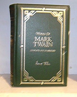 WORKS OF MARK TWAIN, Leather, TOM SAWYER, HUCKLEBERRY FINN 