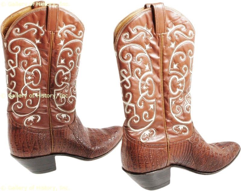 Rex Allen Boots Unsigned Co Signed by Snuff Garrett