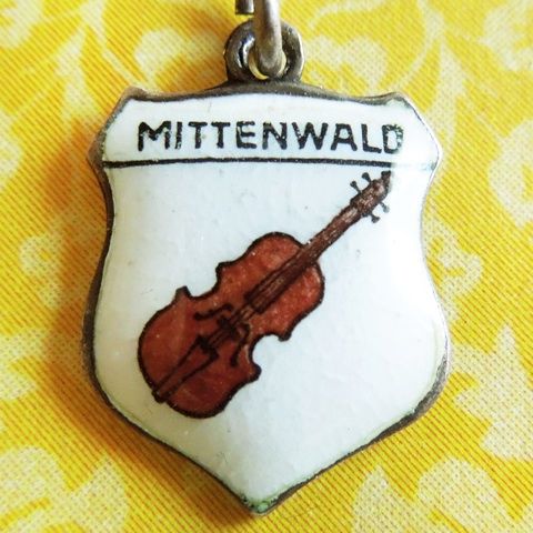   Mittenwald Germany Violin Viola Shield 800 Silver Charm Music