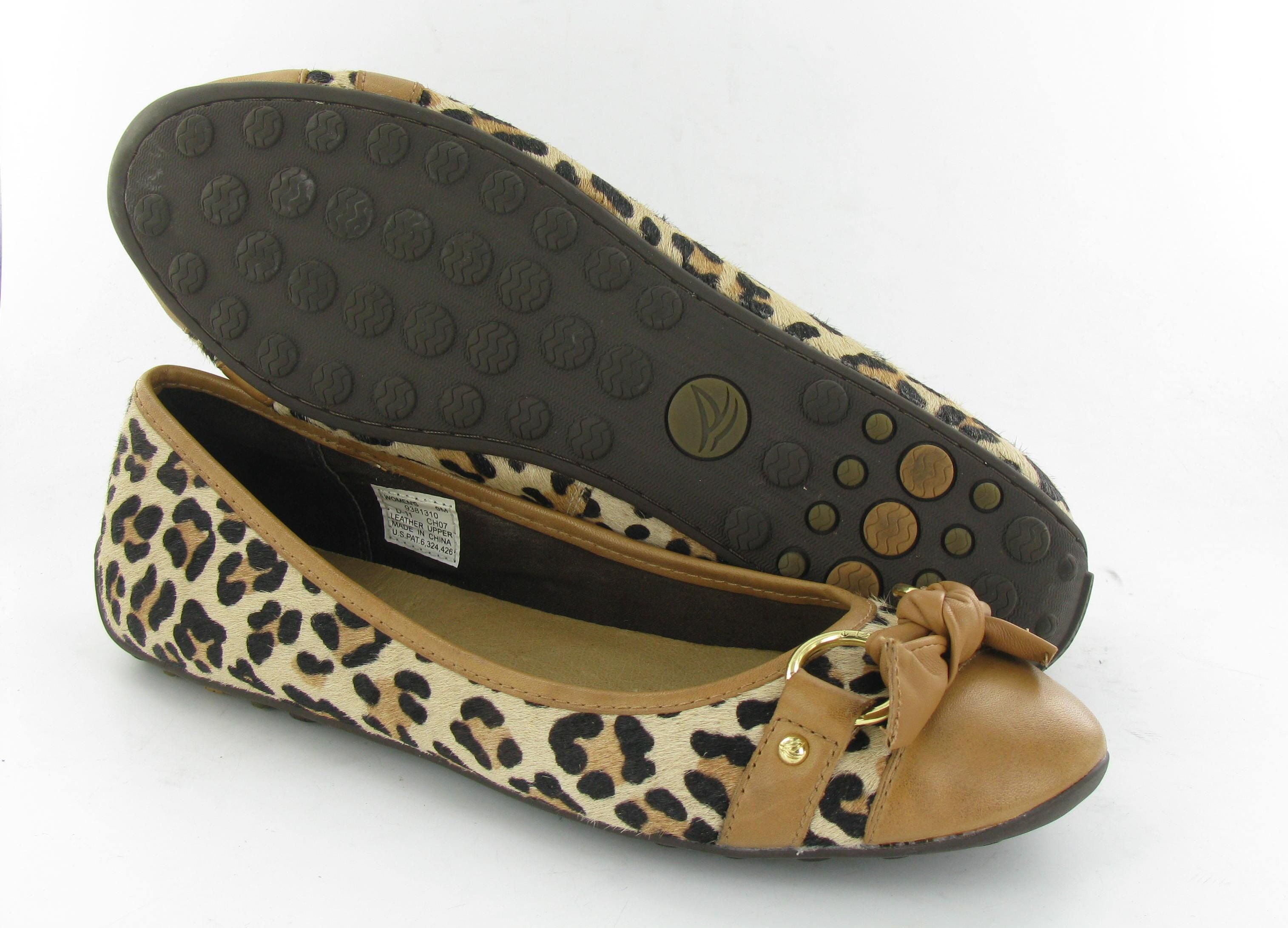 Sperry Top Sider Kendall Leopard Print Ballet Flats Womens 9M