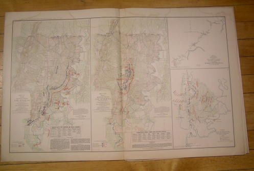 Chickamauga GA Battle Plans 1895 Civil War Litho Map