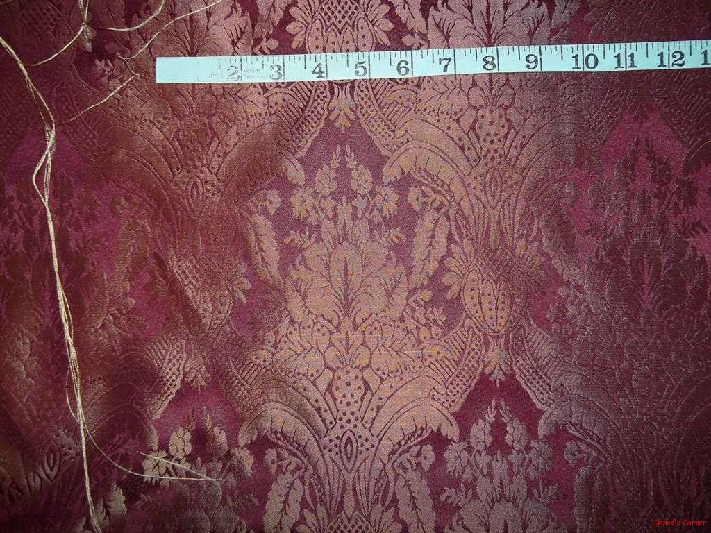 DAMASK BURGANDY ESQUIRE FABRIC~CHRISTOPHER LOWELL~BY THE YARD