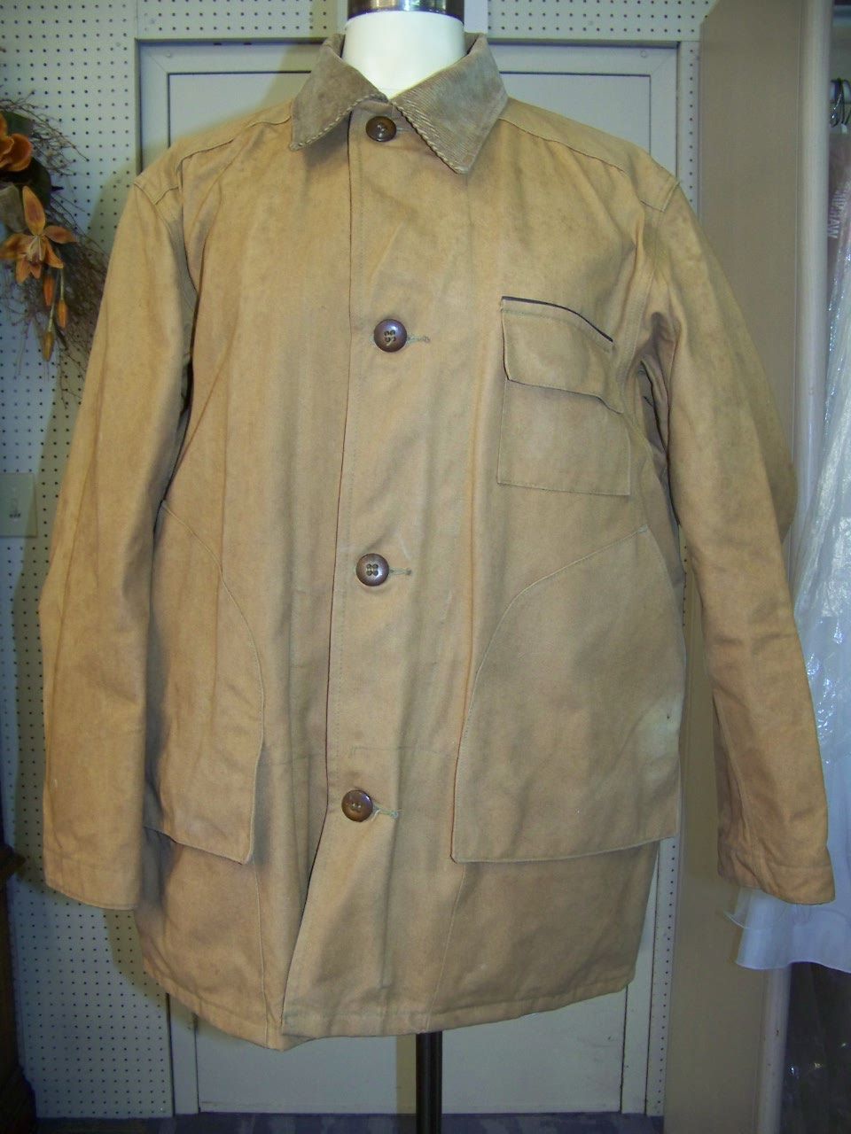 Vintage 50s 60s Duxbak Sportsmens Waterproof Hunting Fishing Coat 