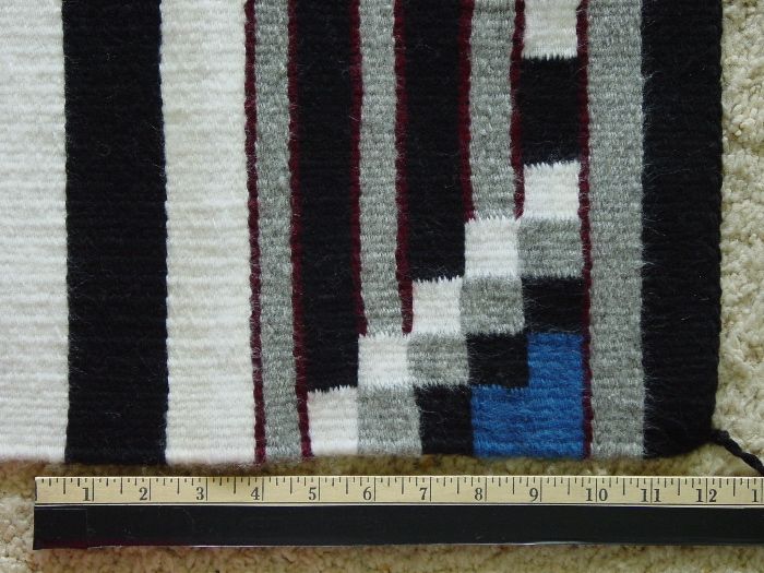 Nice “Chinle Style” Navajo Rug by Valeria Taylor 24in x 38in Blue 