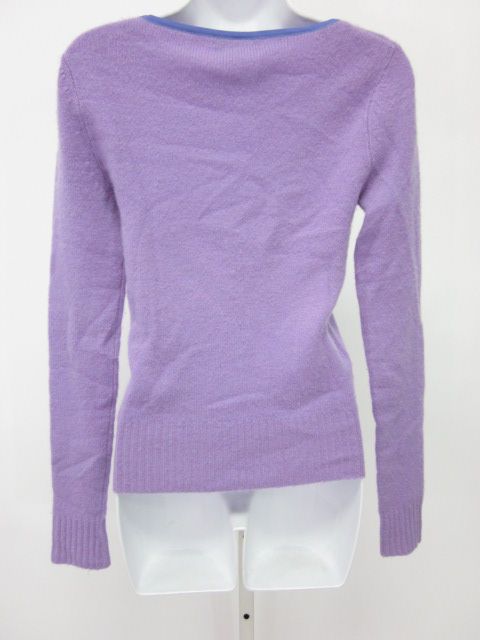 Christopher Fischer Purple Cashmere V Neck Sweater Sz L