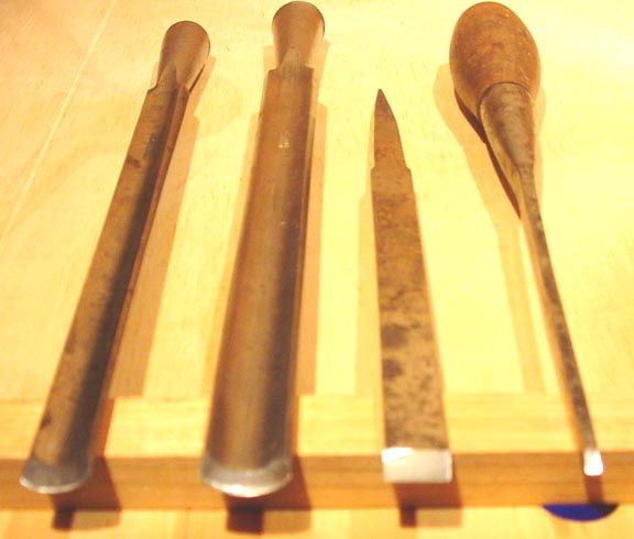 Vintage Wood Working Turning Lathe Chisels