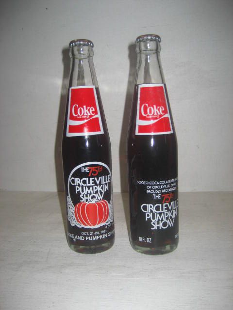 1981 Circleville Pumpkin Show 75th Anniv Coke Bottle