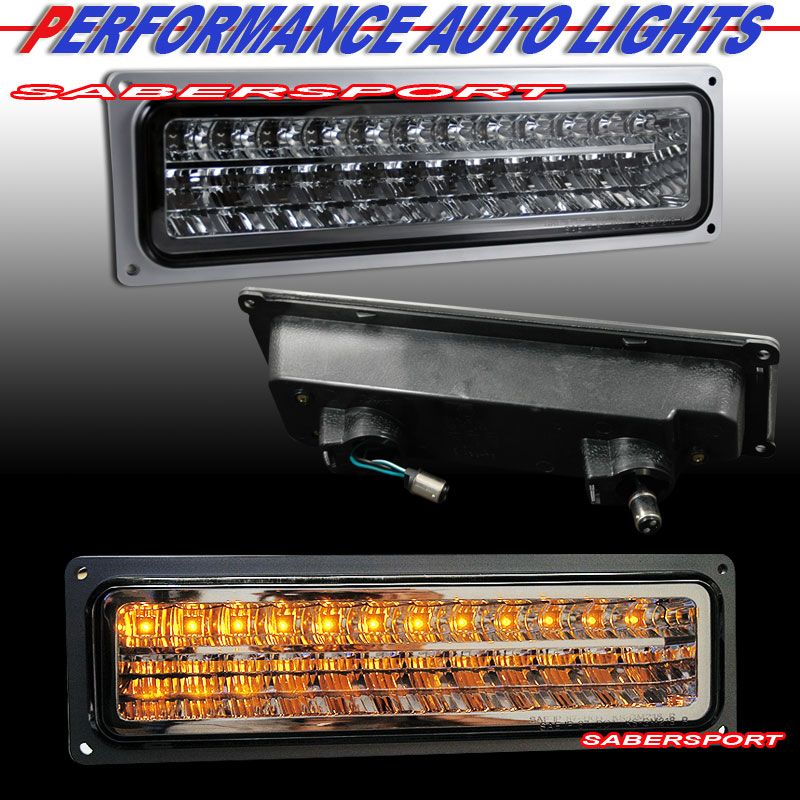 88 99 GMC Chevy C10 C K Full Size L E D Parking Signal Bumper Lights