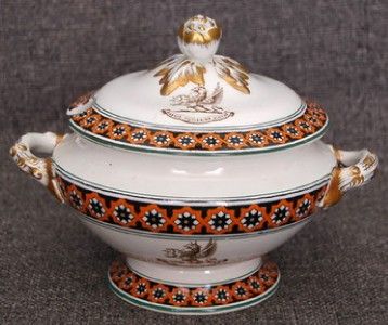  ENGLISH IRONSTONE BRIXTON SAUCE TUREEN #2 CHOLMONDELEY CREST MOTTO