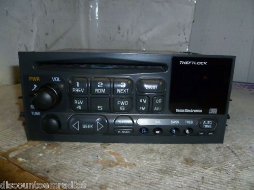 95 02 Chevrolet Tahoe Yukon Safari Suburban Silverado Sierra Radio Cd