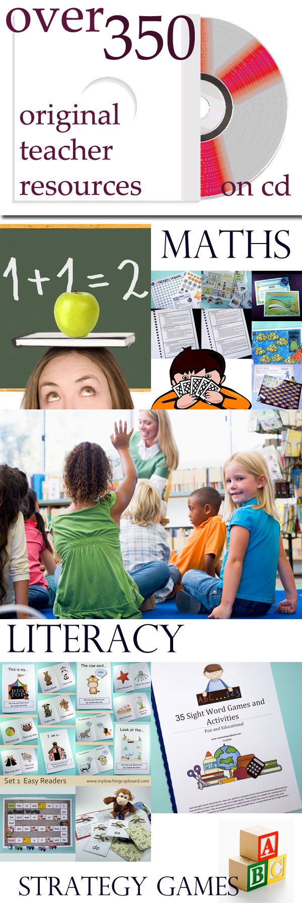 350 Educational School Resources for Teachers Bulk Lot