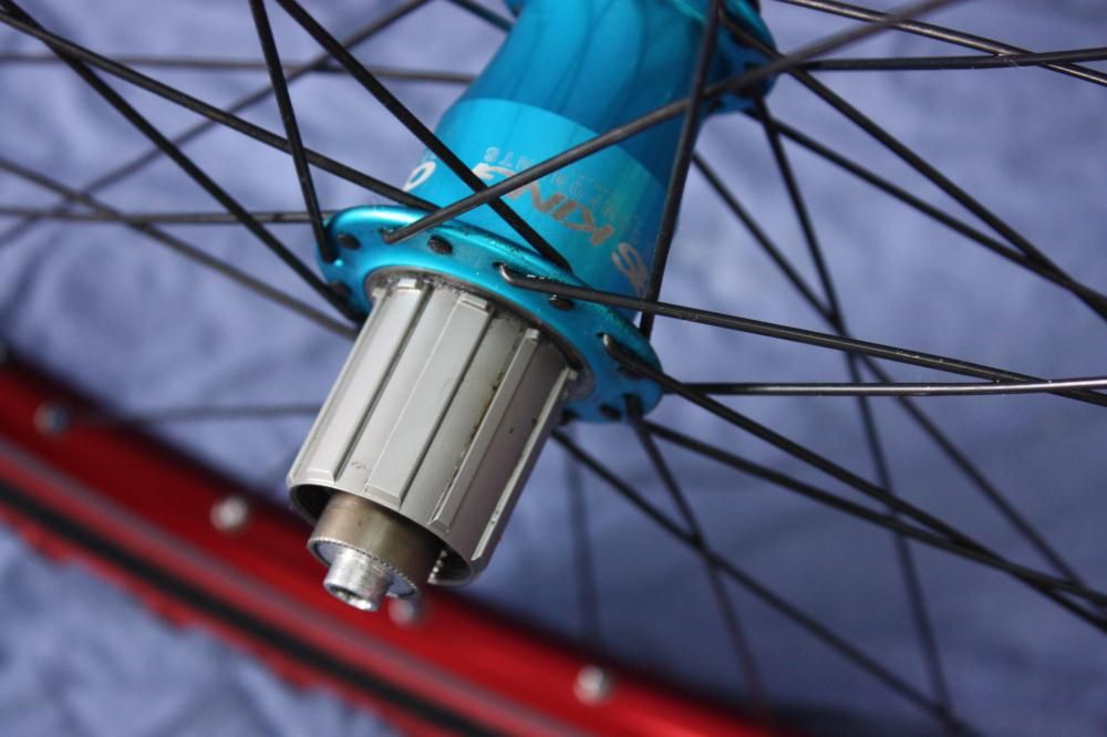 Retro Chris King Mavic Sup 517 Wheelset Red Blue Hubs