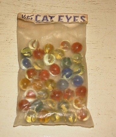  Antique Vitro Bag Cat Eye Marbles