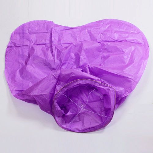 50x Purple Heart Shaped Lanterns Chinese Lamp Sky Lantern Wishing