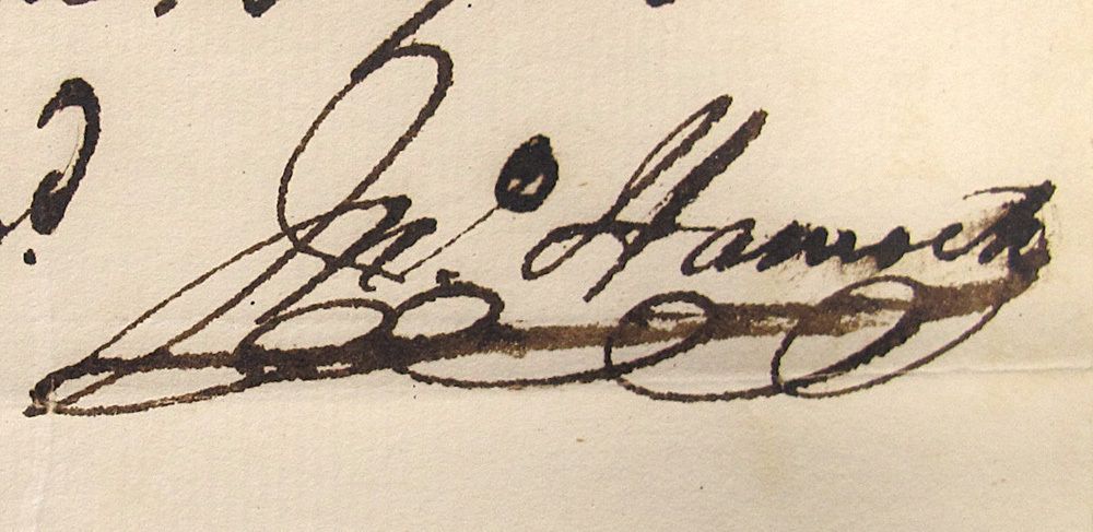Declaration Independence 1755 John Hancock Signature Signed Casks Rum