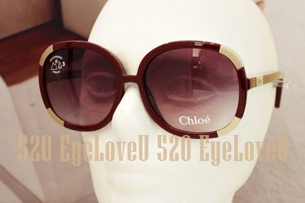 Chloe CL 2119 Sunglasses C14 Burgundy Frame Wine Gradient Lenses Women