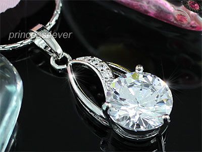 Carat Sparkling CZ Stone Pendant & Necklace SN302