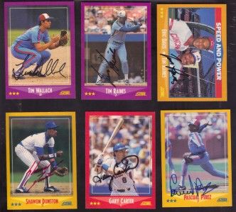 Pascual Perez Signed 1988 Score Card 459 Autographed Auto Expos D 2012