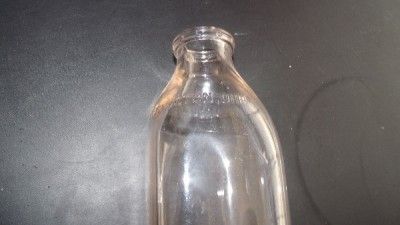 Antique Collectible CLEAR GLASS MILK DAIRY BOTTLE CLOUSE SNIDER
