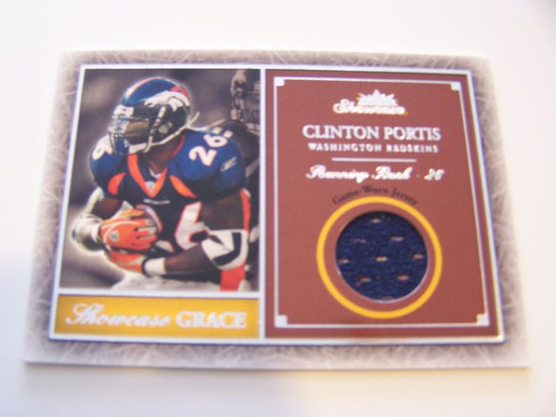 Clinton Portis Jersey Card 2004 Fleer Showcase