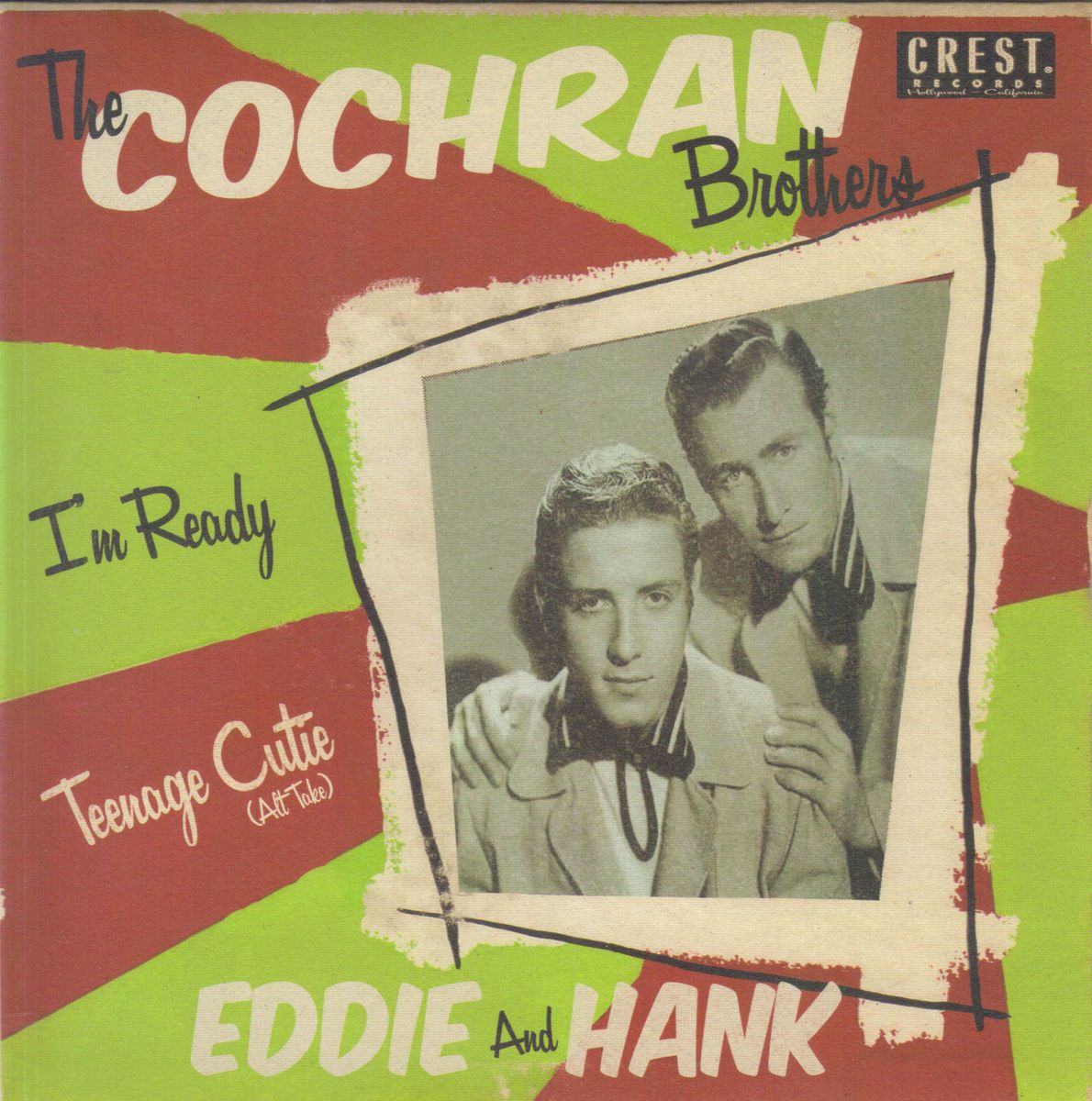 CREST ROCKABILLY BOP EDDIE HANK COCHRAN LIMITED EDITION PICTURE SLEEVE