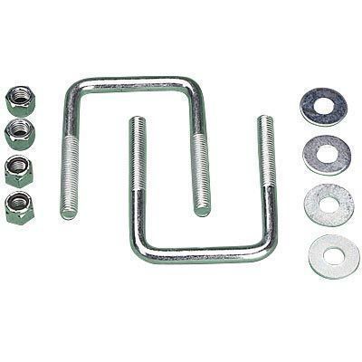 New Long Run Zinc Plated U Bolt Kit 2 1 8x 4 Square