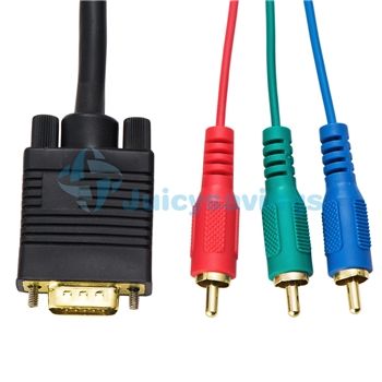  HDDB15 15 pin (M x 1) Connector RCA Component Y / Pr / Pb (M x 3