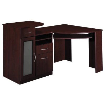 New Corner Office Compact 59 Cherry Computer Desk